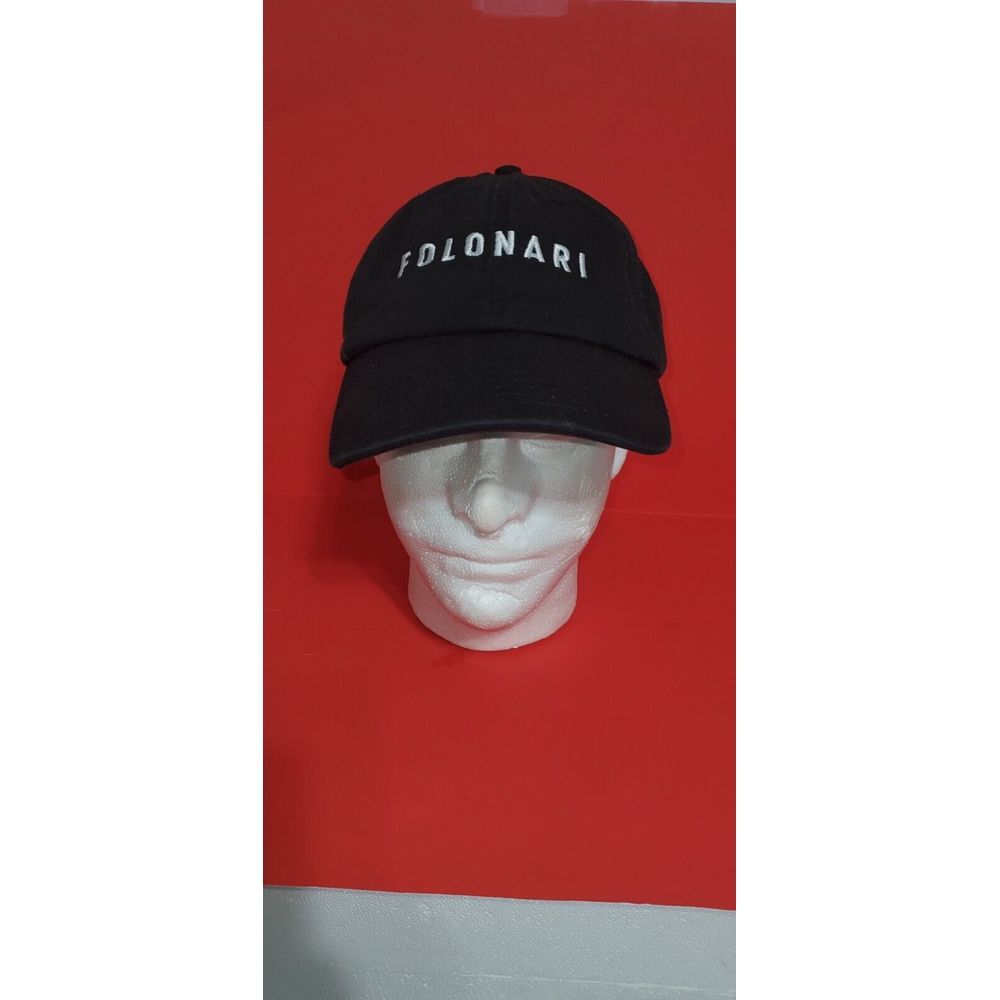 FOLONARI Hat Embroidered Cotton‎ Metal Strapback Wine Pino Grigio Hat OSFM